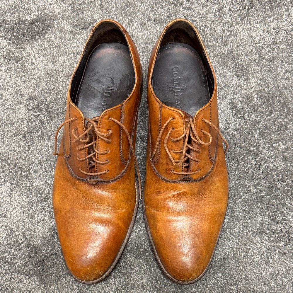 Cole Haan Nike Air Men's Tan Leather Dress Shoes